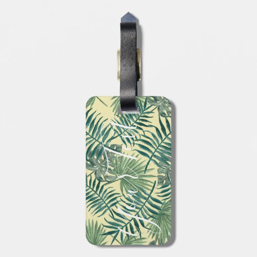 Tropisch Leaf | BAGAGELABEL (Achterkant verticaal)