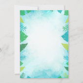 Tropisch Leaf Pink Flamingo Summer Quinceañera Kaart (Achterkant)