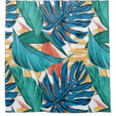 Tropisch lebschotelgordijn douchegordijn (Voorkant)