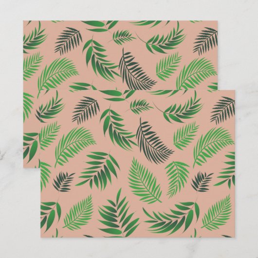 Tropisch lederen patroon 10 briefkaart (Voorkant / Achterkant)