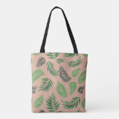 Tropisch lederen patroon 10 tote bag (Achterkant)