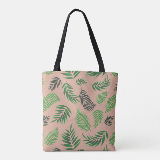 Tropisch lederen patroon 10 tote bag (Achterkant)