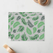 Tropisch lederen patroon 11 notitiekaartje (Voorkant / Achterkant in situ)