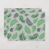 Tropisch lederen patroon 11 notitiekaartje (Voorkant / Achterkant)