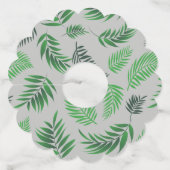 Tropisch lederen patroon 11 wijnglaslabel (Voorkant)