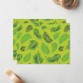 Tropisch lederen patroon 12 notitiekaartje (Voorkant / Achterkant in situ)