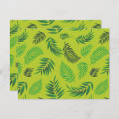 Tropisch lederen patroon 12 notitiekaartje (Voorkant / Achterkant)