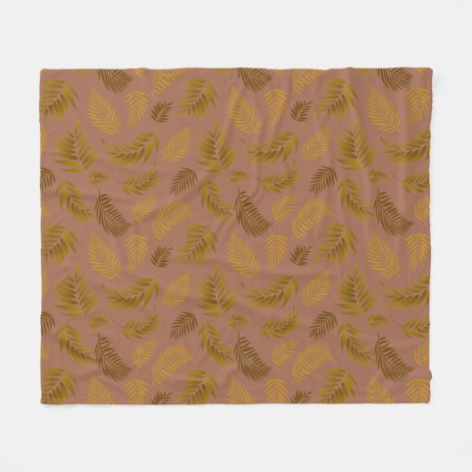 Tropisch lederen patroon 15 fleece deken (Voorkant (Horizontaal))