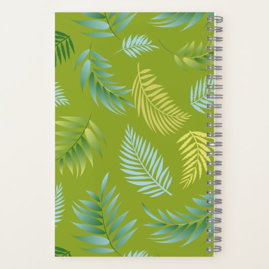 Tropisch lederen patroon 16 notitieboek (Achterkant)