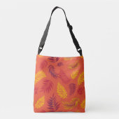 Tropisch lederen patroon 18 crossbody tas (Achterkant)