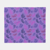 Tropisch lederen patroon 19 fleece deken (Voorkant (Horizontaal))