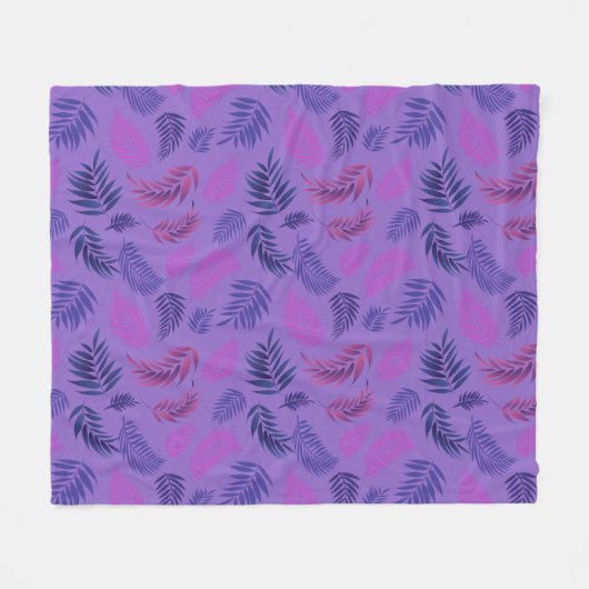 Tropisch lederen patroon 19 fleece deken (Voorkant (Horizontaal))