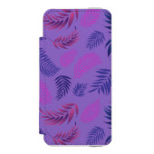 Tropisch lederen patroon 19 incipio iPhone portemonnee hoesje (Voorkant Agenda)