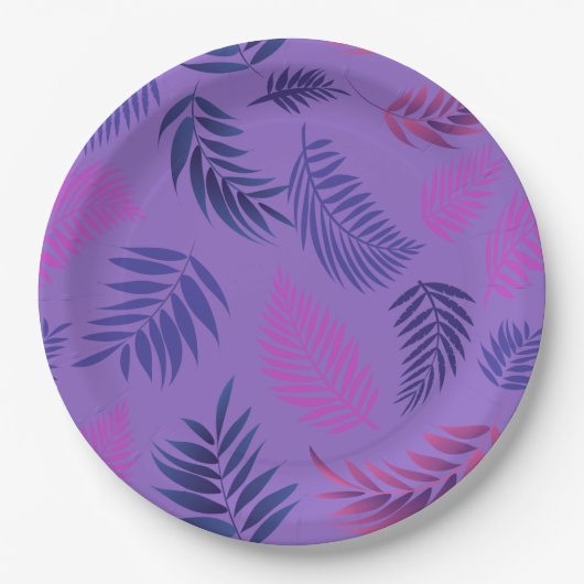 Tropisch lederen patroon 19 papieren bordje (Voorkant)