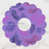 Tropisch lederen patroon 19 wijnglaslabel (Achterkant)