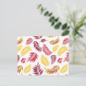 Tropisch lederen patroon 20 feestdagenkaart (Staand voorkant)