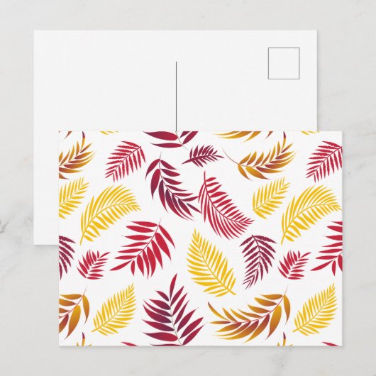 Tropisch lederen patroon 20 feestdagenkaart (Voorkant / Achterkant)