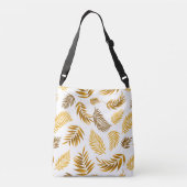 Tropisch lederen patroon 22 crossbody tas (Achterkant)