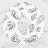 Tropisch lederen patroon 3 wijnglaslabel (Voorkant)