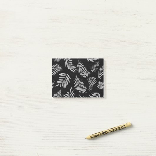 Tropisch lederen patroon 4 post-it® notes (Op bureau)