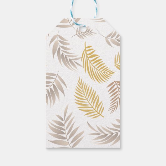 Tropisch lederen patroon 7 cadeaulabel (Achterkant)