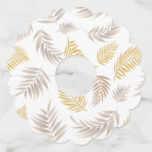 Tropisch lederen patroon 7 wijnglaslabel (Voorkant)