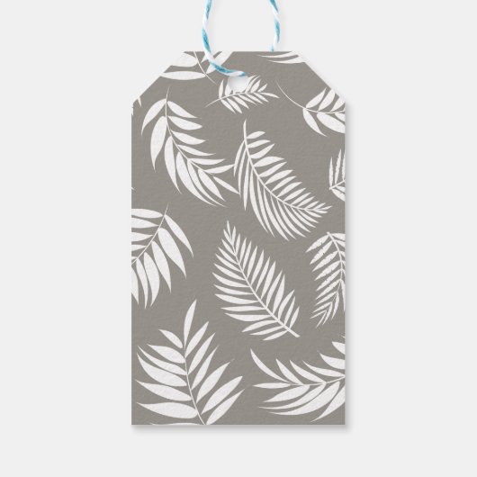 Tropisch lederen patroon 9 cadeaulabel (Achterkant)