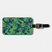 Tropisch lederen patroon bagagelabel (Voorkant horizontaal)