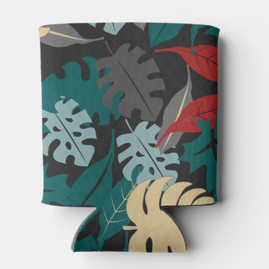 Tropisch lederen patroon blikjeskoeler (Achterkant)