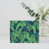 Tropisch lederen patroon briefkaart (Staand voorkant)