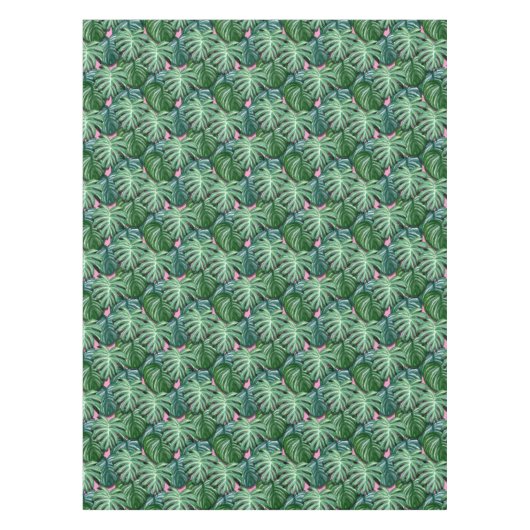 Tropisch lederen patroon - Groene vulling Tafelkleed (Voorkant)