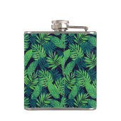 Tropisch lederen patroon heupfles (Achterkant)