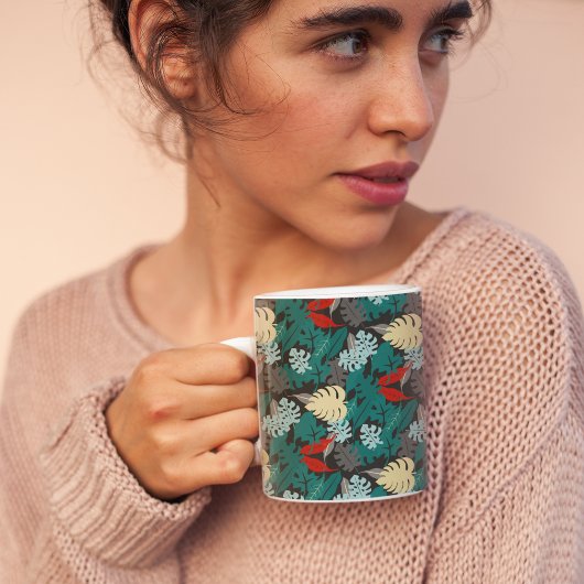 Tropisch lederen patroon koffiemok