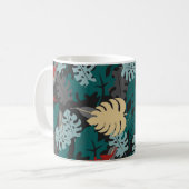 Tropisch lederen patroon koffiemok (Voorkant links)