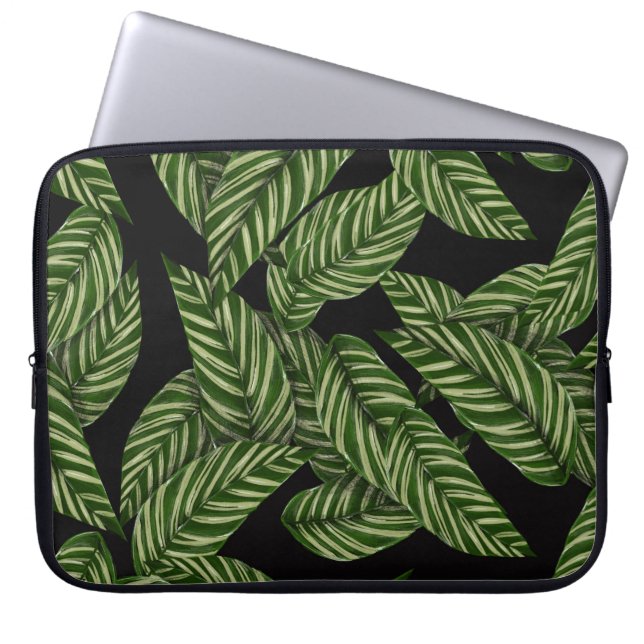 Tropisch lederen patroon laptop sleeve (Voorkant)