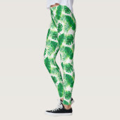 Tropisch lederen patroon leggings (Links)