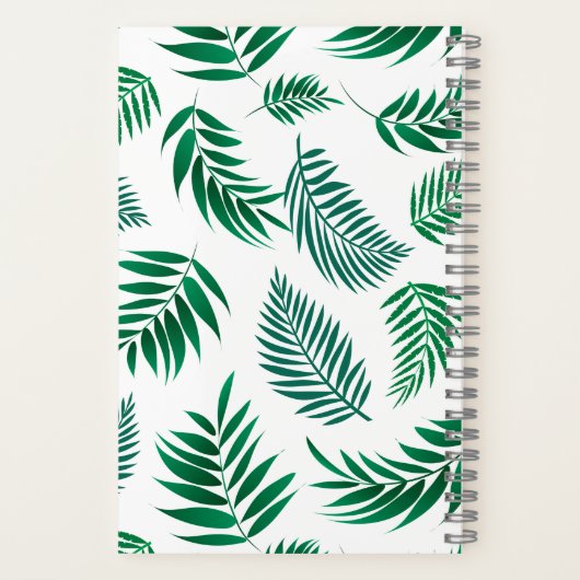 Tropisch lederen patroon notitieboek (Achterkant)