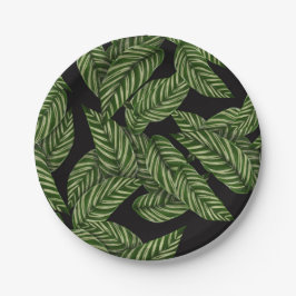 Tropisch lederen patroon papieren bordje