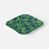 Tropisch lederen patroon papieren bordje (Gebogen)