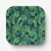 Tropisch lederen patroon papieren bordje (Voorkant)