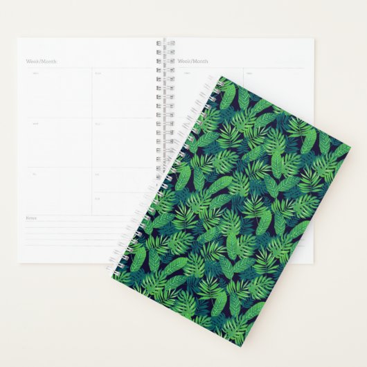 Tropisch lederen patroon planner (Display)
