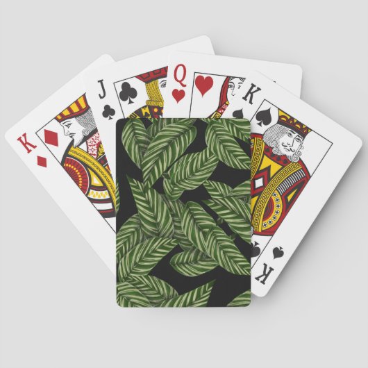 Tropisch lederen patroon pokerkaarten (Achterkant)