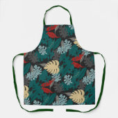 Tropisch lederen patroon schort (Voorkant)