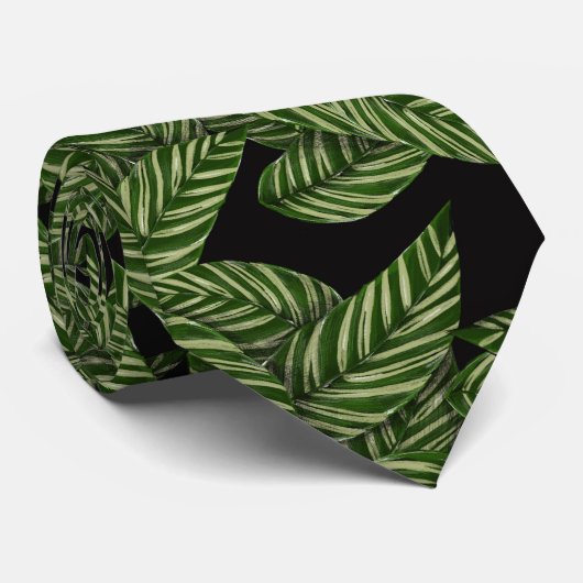 Tropisch lederen patroon stropdas (Opgerold)