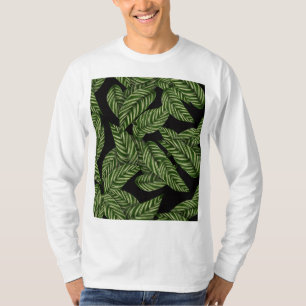 Tropisch lederen patroon t-shirt
