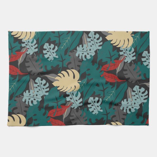 Tropisch lederen patroon theedoek (Horizontaal)