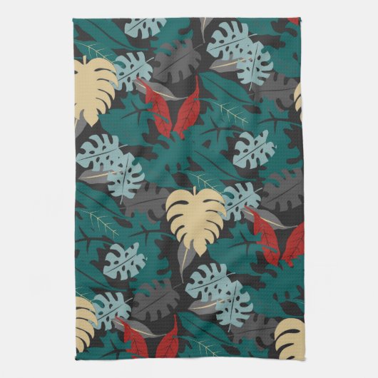 Tropisch lederen patroon theedoek (Verticaal)
