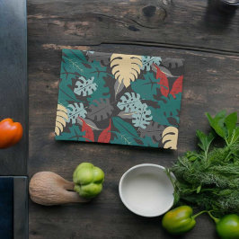 Tropisch lederen patroon theedoek