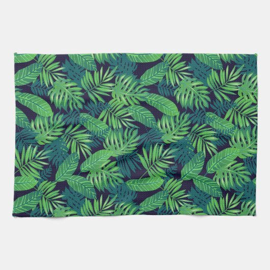 Tropisch lederen patroon theedoek (Horizontaal)