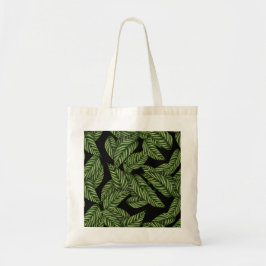Tropisch lederen patroon tote bag